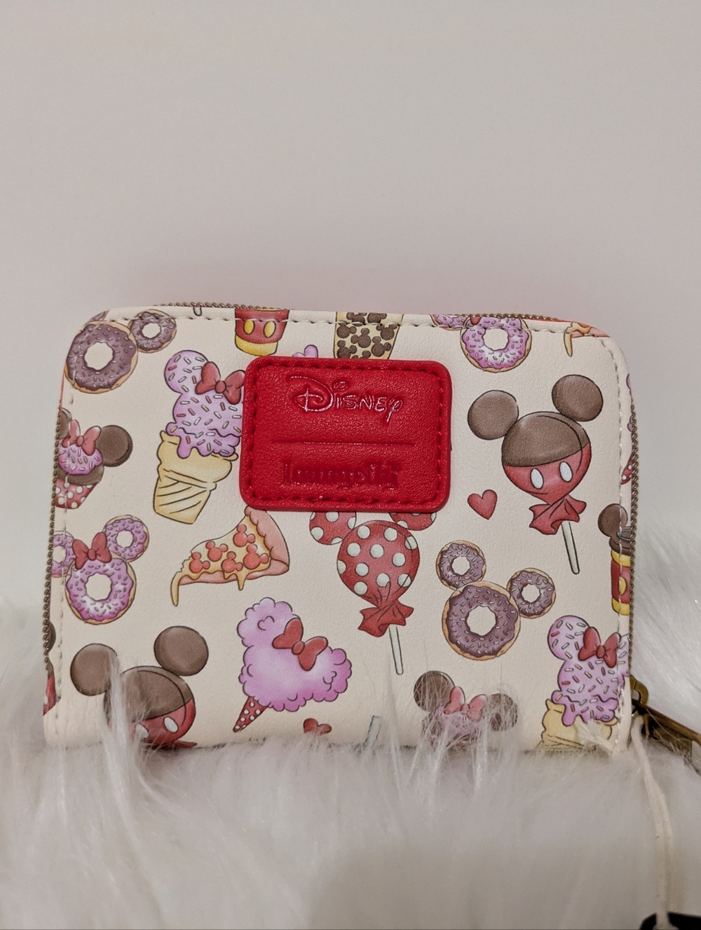 Disney Loungefly Mickey Minnie Mouse Treats Mini Zip Around Wallet New!
